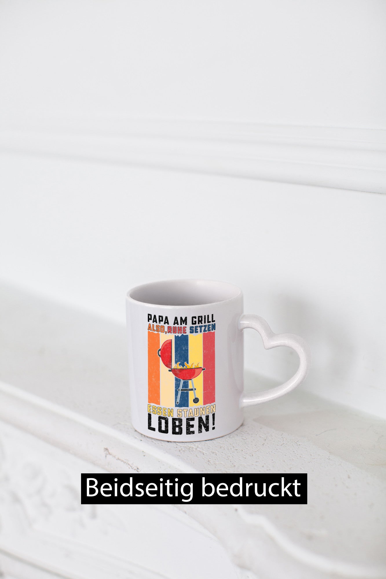 Papa am Grill | Grillmeister BBQ Grillabend v2 Geschenkidee Humor Tasse