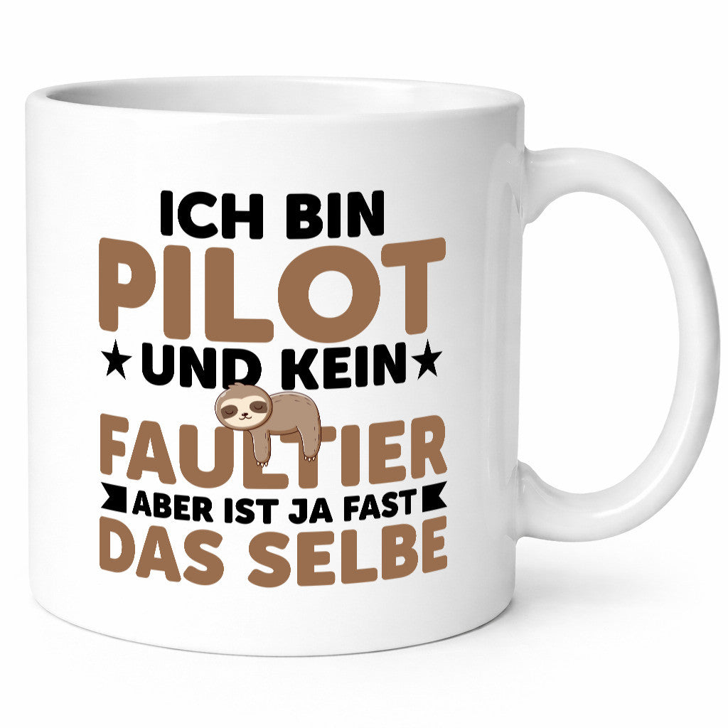 Ich bin kein Faultier: Pilot | Flugzeug Piloten v2 Geschenk Tierliebhaber Humor