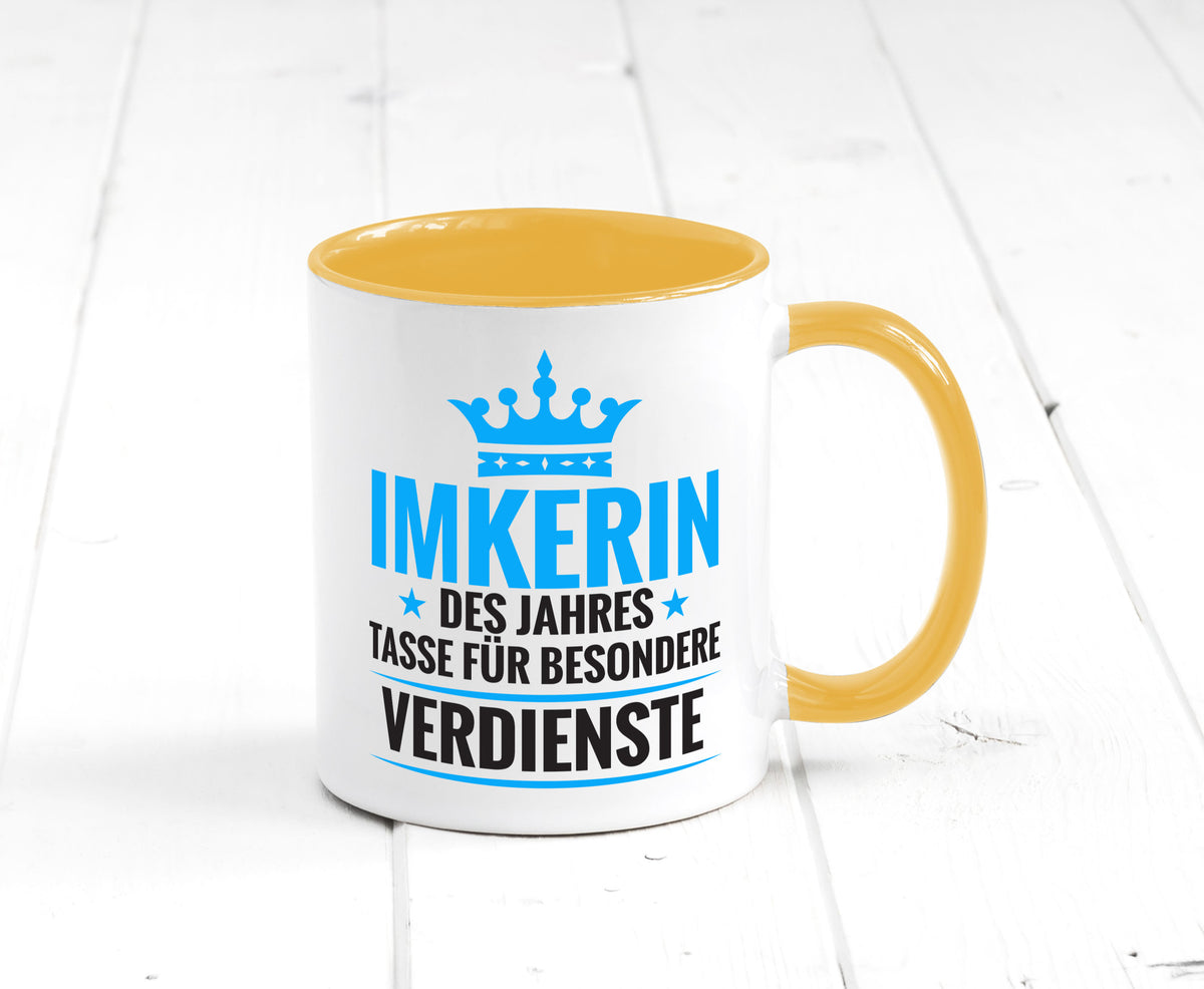 Besonderer Verdienst: Imkerin | Imkerei Geschenk Humor Geschenkidee lustiger Tasse