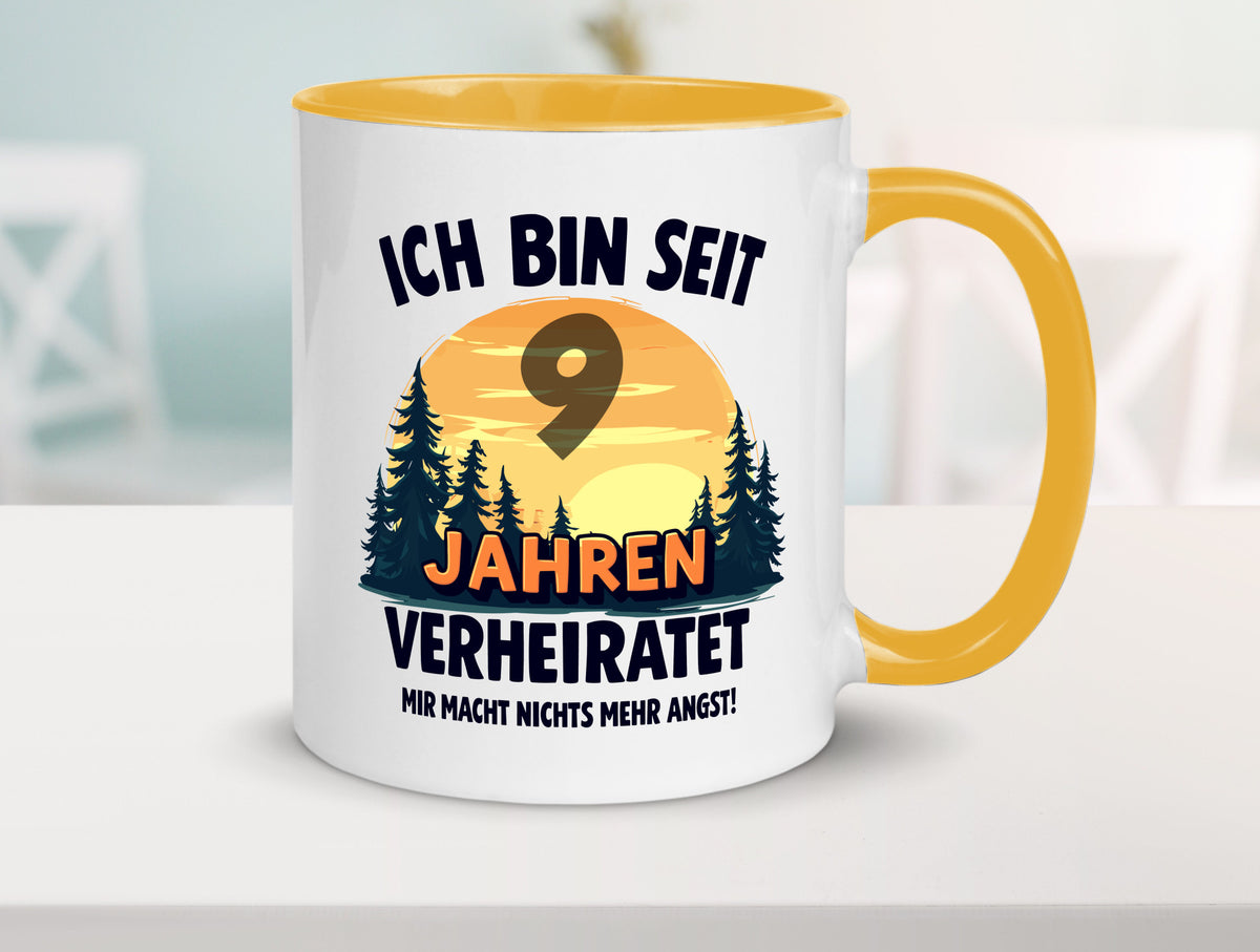 Ich bin Verheiratet | 9. Hochzeitstag Ehepaar v2 Geschenkidee Humor Tasse