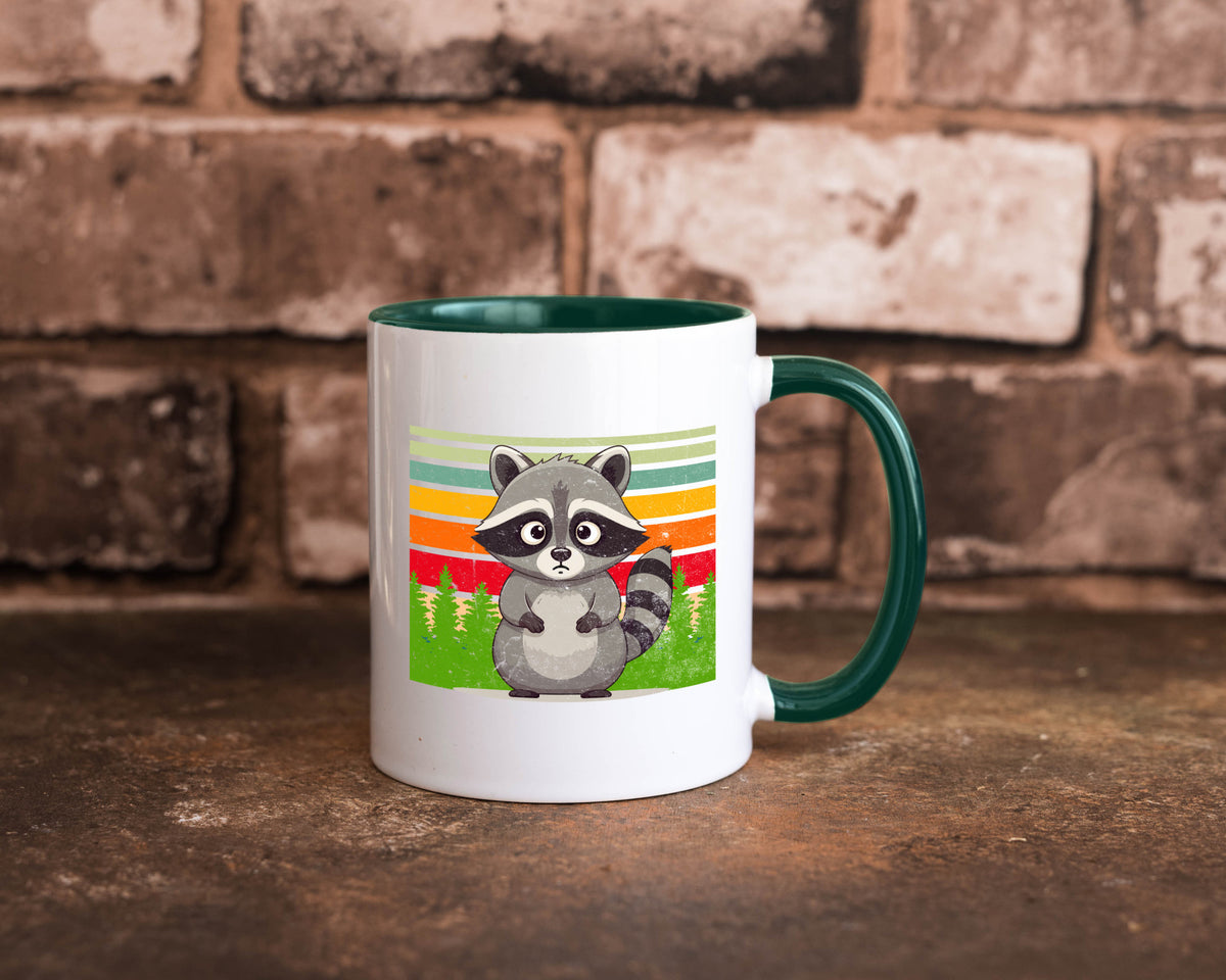Waschbär | Vintage v2 lustiger Spruch Geschenk Humor Geschenkidee Tasse