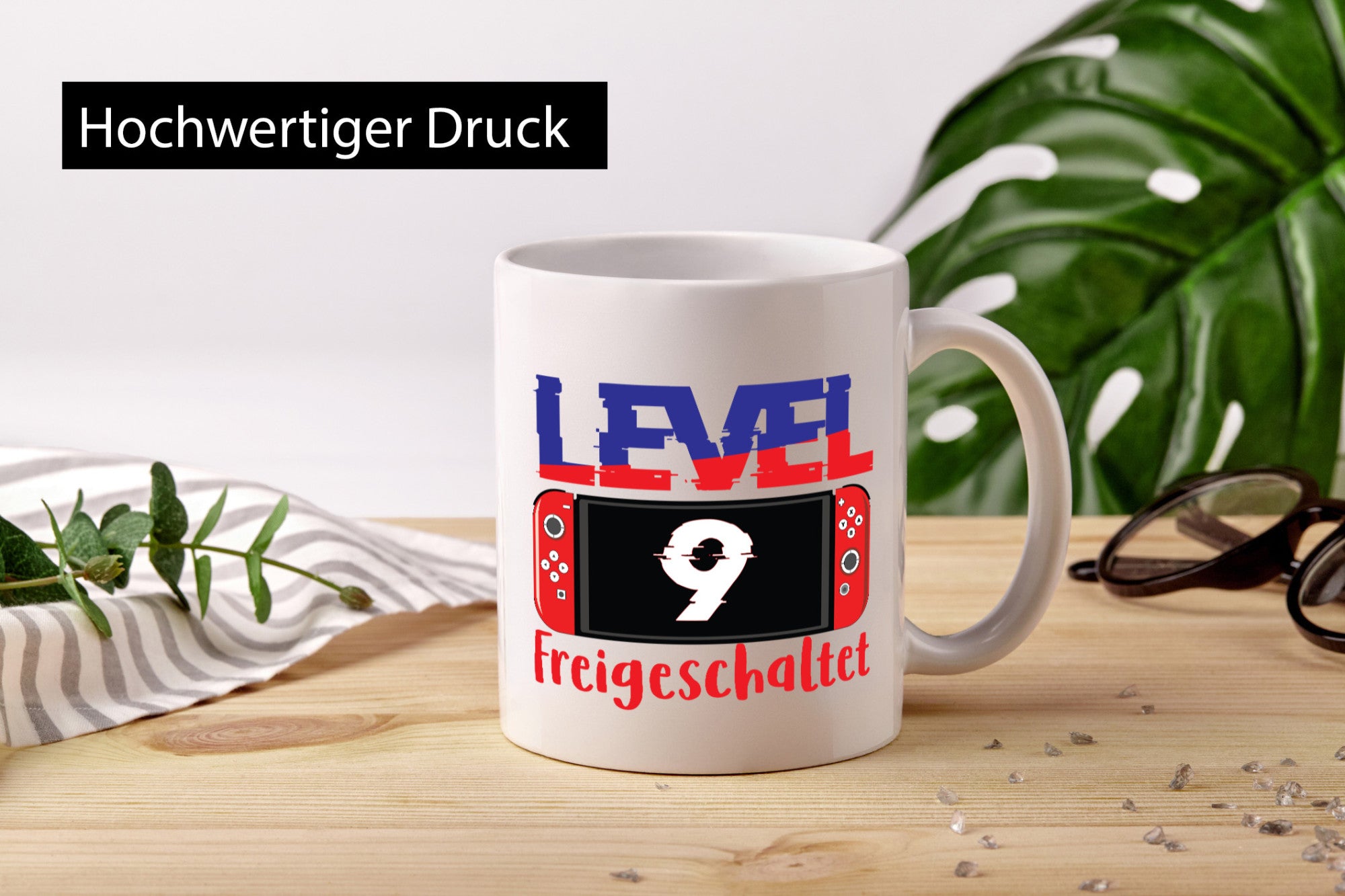 Level 9 Freigeschaltet | 9. Geburtstag Zocker Gamer Humor Geschenkidee Tasse