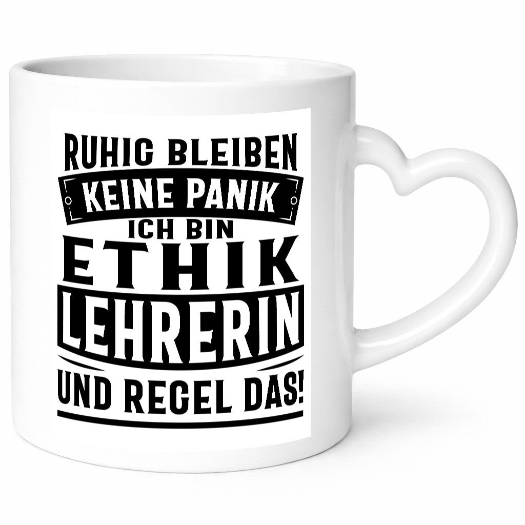 Ethik Lehrerin regelt das Geschenk Humor Geschenkidee lustiger Spruch Tasse