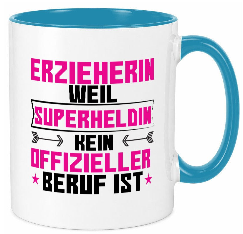 Superheldin Erzieherin | Pädagogin Schule Geschenkidee Humor Tasse
