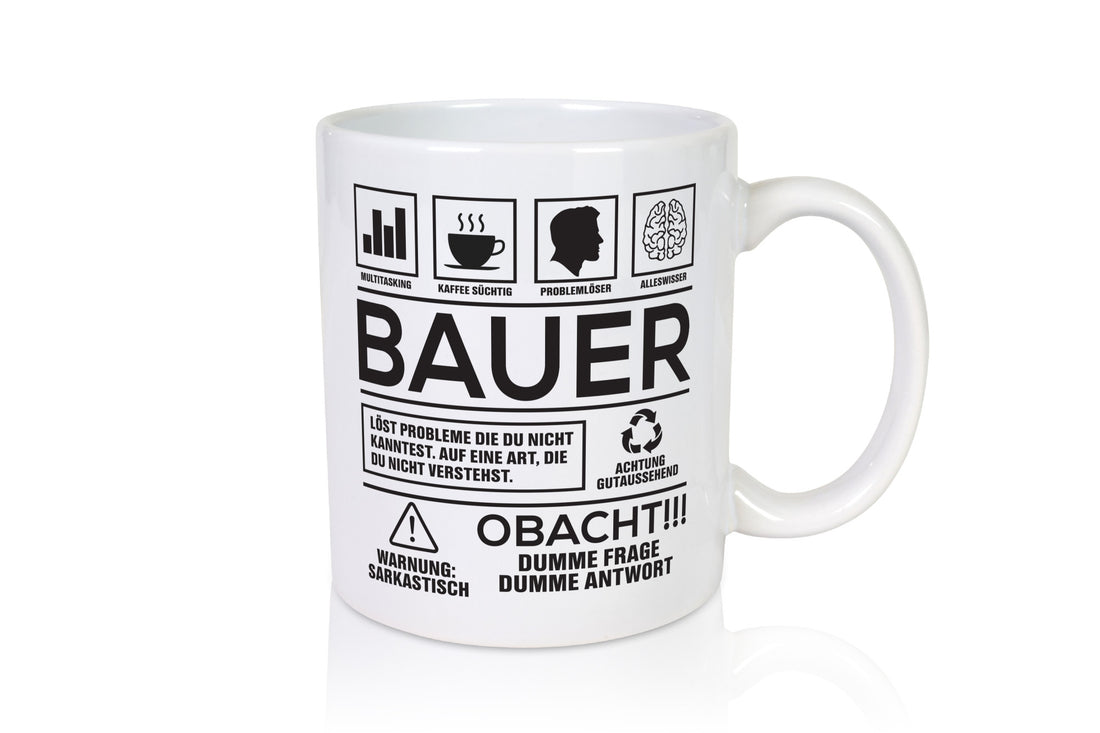 Achtung Probleme Bauer | Bauernhof Landwirtschaft Humor Geschenkidee Tasse