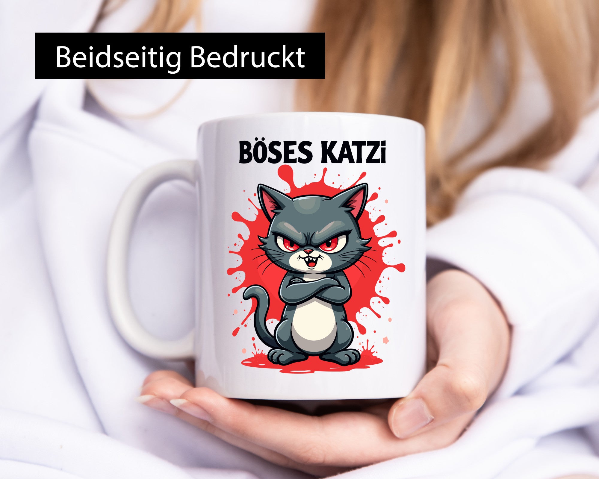 Böses Katzi | Böse Katze katzenliebhaber lustiger Spruch Geschenk Tierliebhaber
