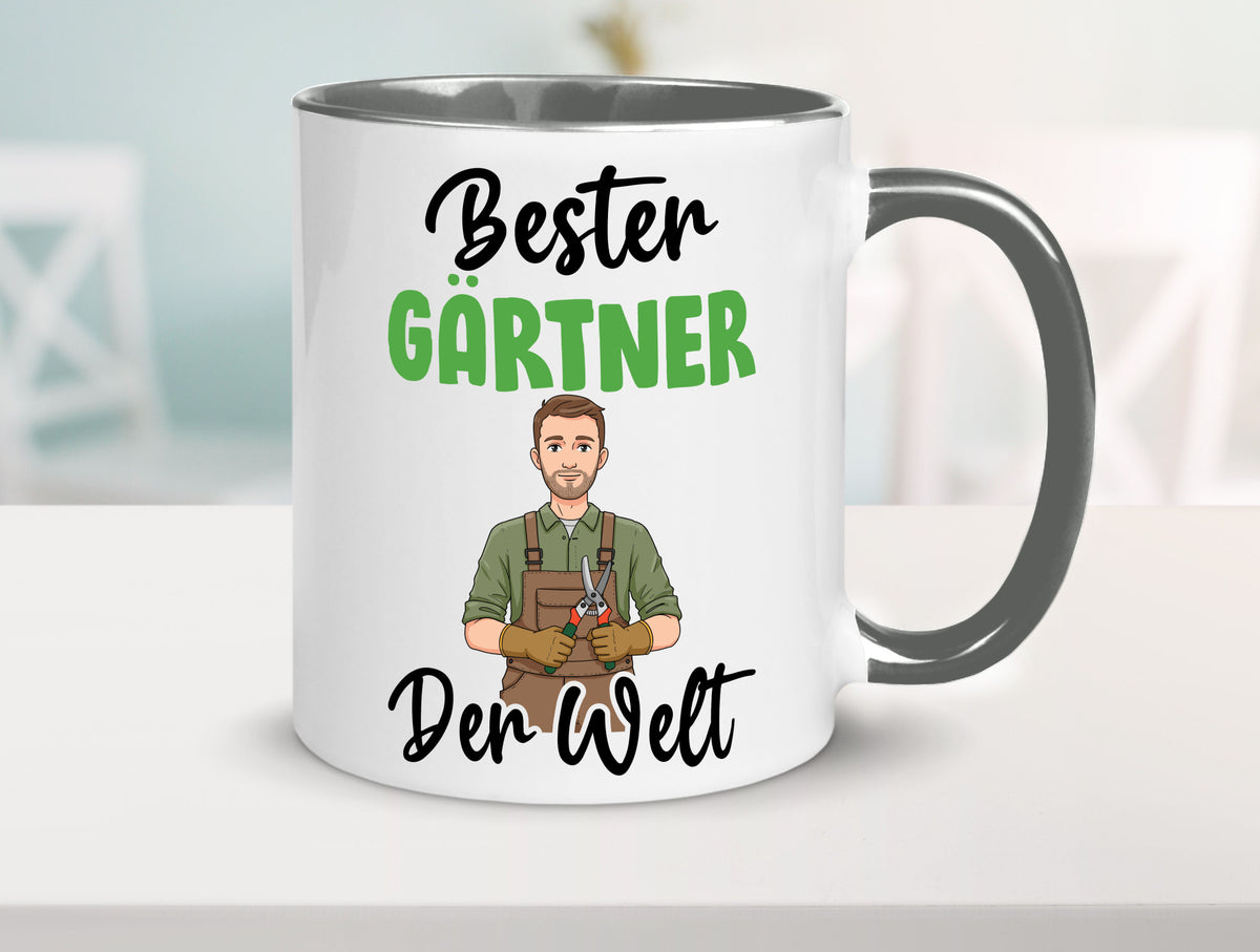 Bester Gärtner | Gartenbau v2 Geschenk Humor Geschenkidee lustiger Spruch Tasse