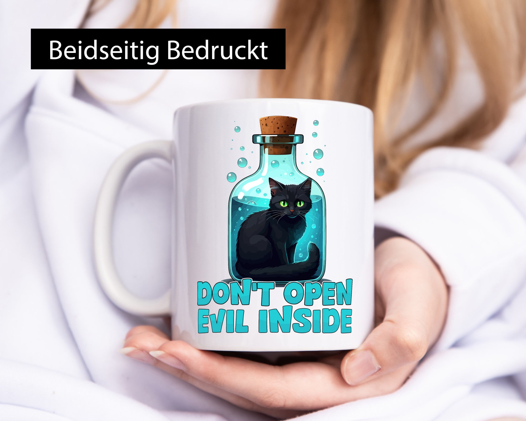 Dont open Evil inside | Böse Katze Schwarze Geschenkidee Tierliebhaber Humor