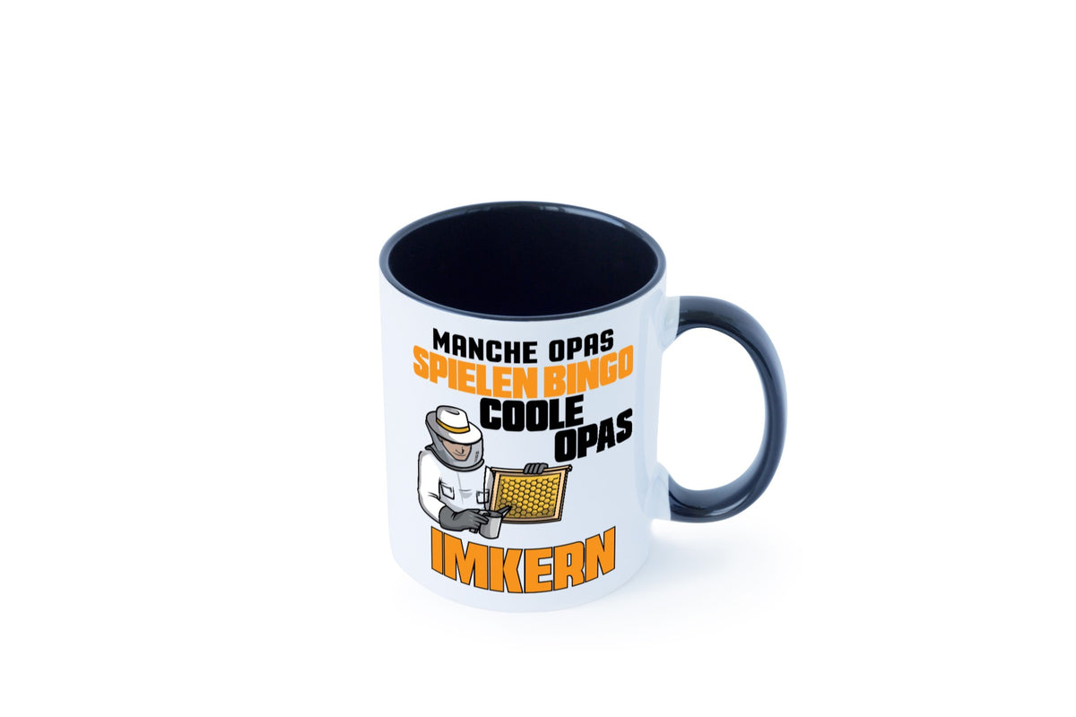 Opas spielen Bingo, coole imkern | Opa Imker| Honig lustig Familie Geschenkidee Tasse