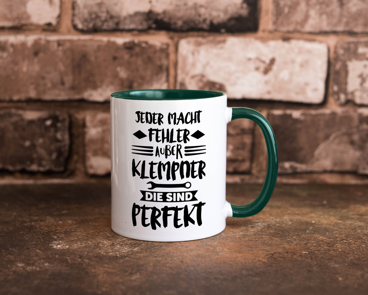 Jeder macht fehler nur Klempner sind Perfekt Humor Geschenkidee Tasse
