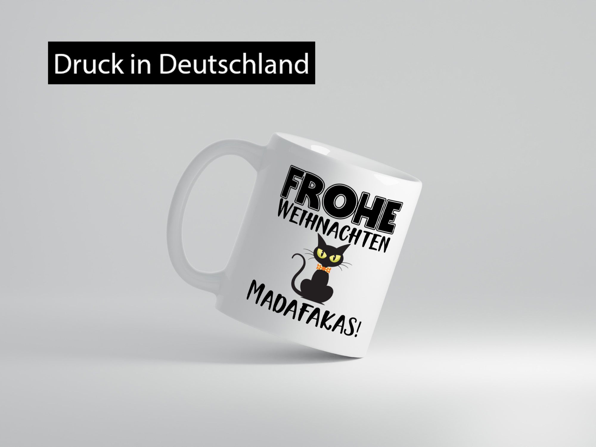 Frohe Weihnachten Madafakas! | Katze Tasse Vintage lustiger Spruch Geschenk