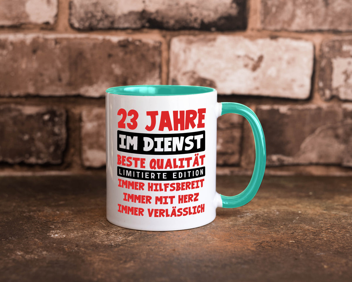23 Jahre im Dienst | Jubiläum Arbeit v9 Humor Kollegen Büro Geschenkidee Tasse