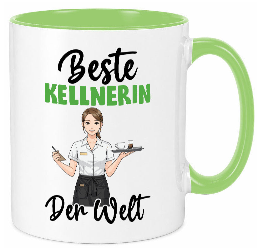 Beste Kellnerin | Beruf kellnern Bedienung v2 Humor Arbeit Kollegen Büro Tasse