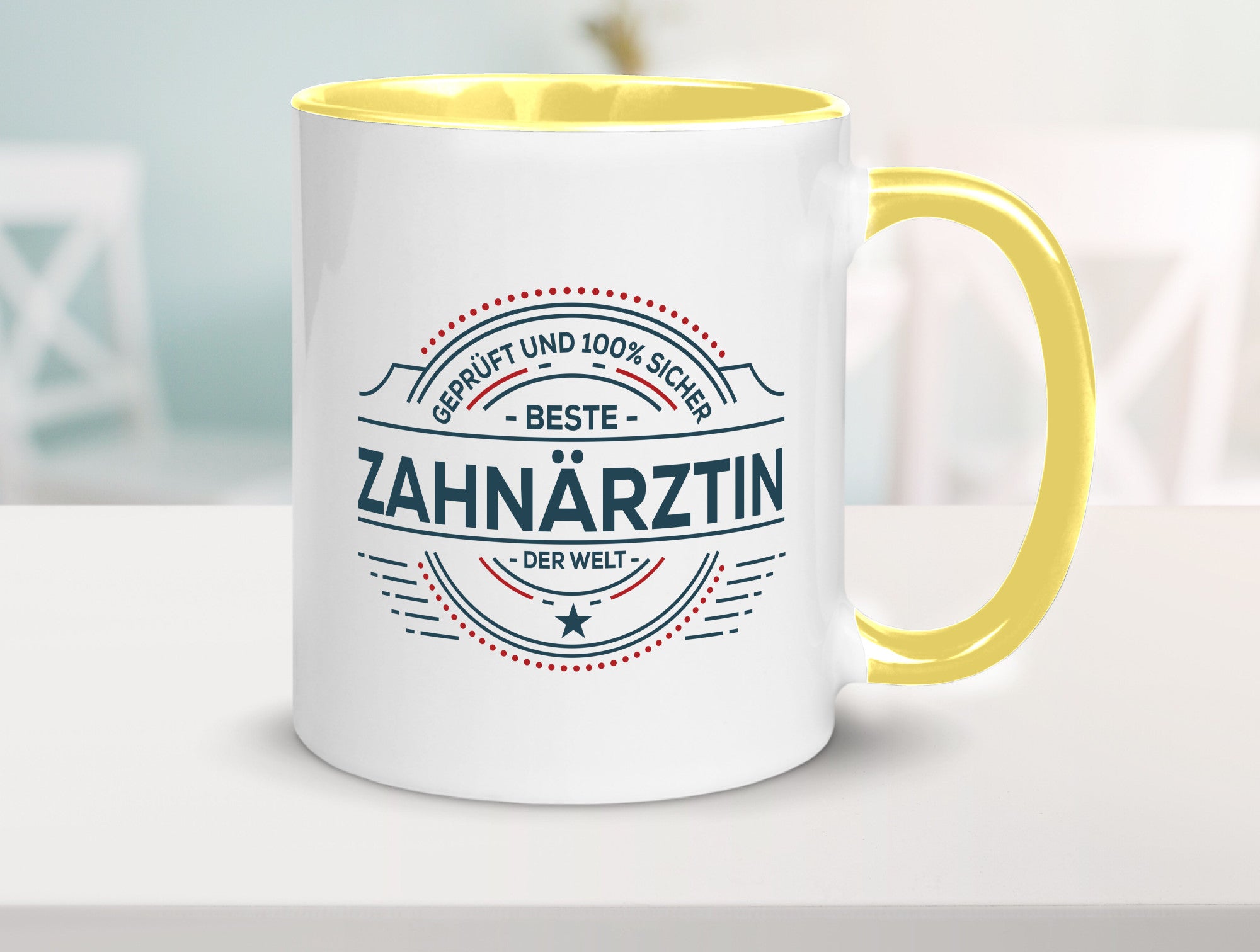 Geprüft und sicher: Zahnärztin | Zahnmedizin Beruf lustig Arbeit Kollegen Büro