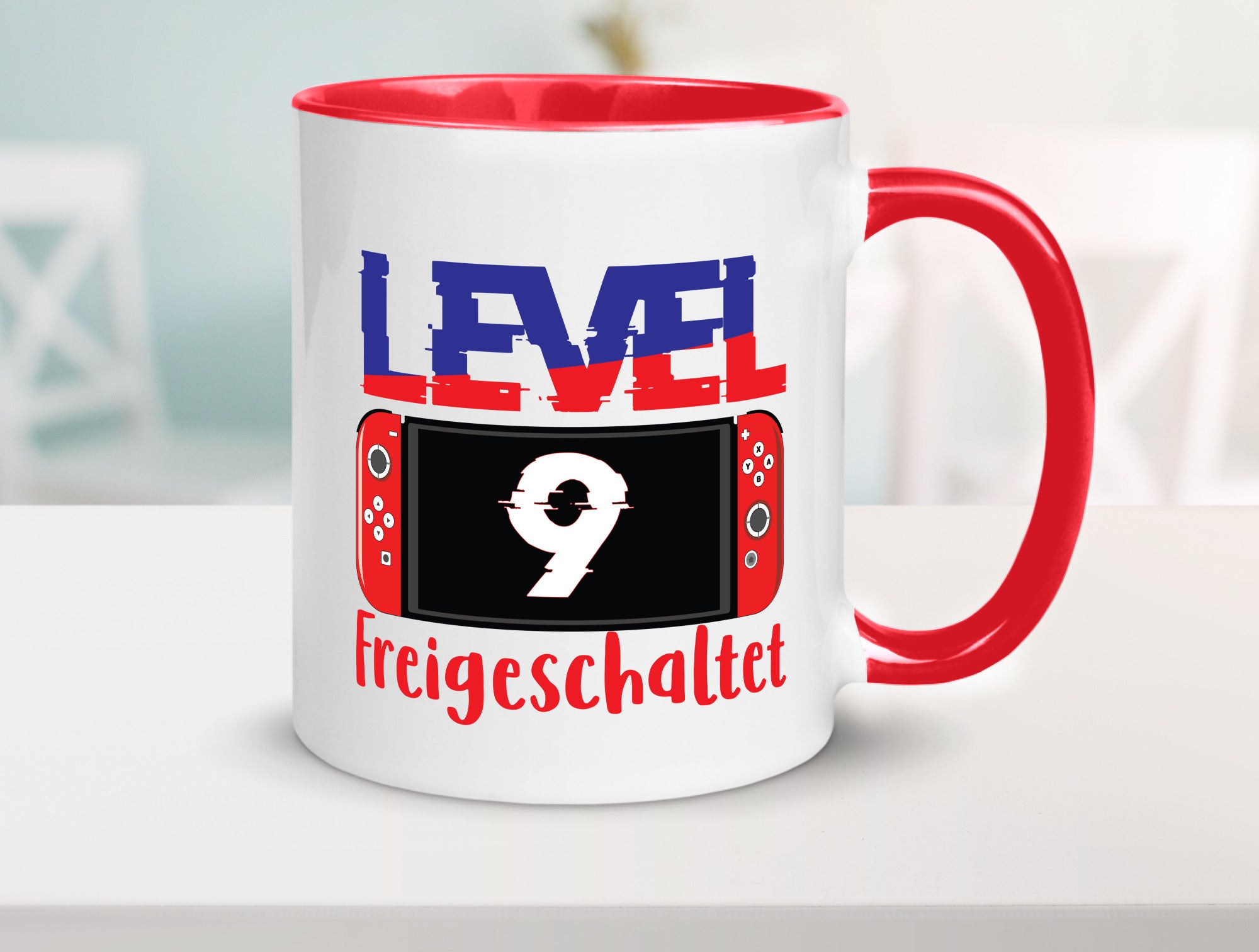Level 9 Freigeschaltet | 9. Geburtstag Zocker Gamer Humor Geschenkidee Tasse
