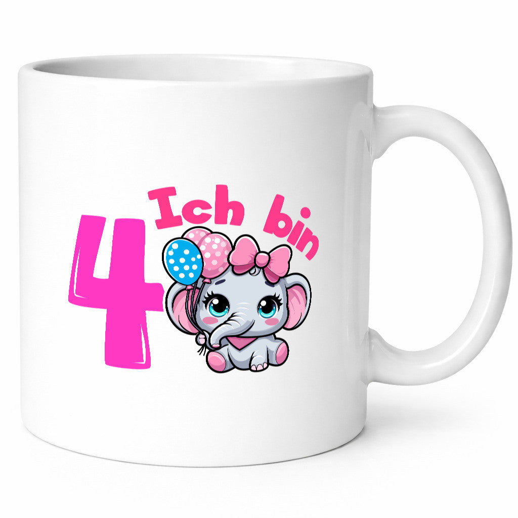 4. Geburtstag | 4 Jahre Elefant Mädchen lustiger Spruch Geschenk Geschenkidee