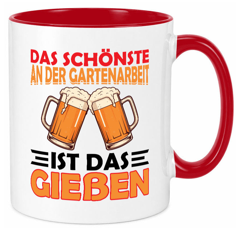 Das schönste an gartenarbeit ist Gießen | Biertrinker Geschenkidee Arbeit