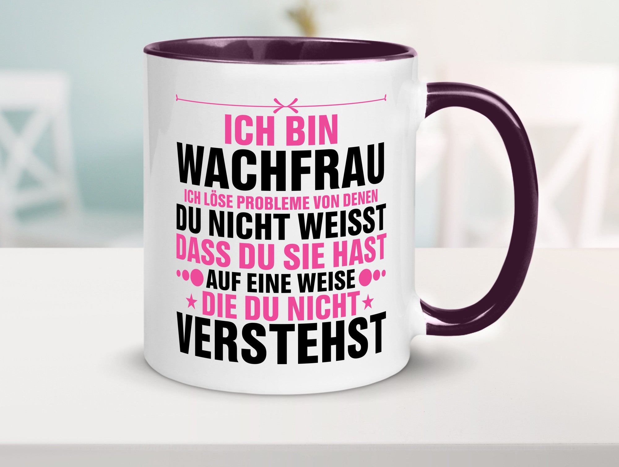 Löse Probleme: Wachfrau | Wachpersonal Nachtwächter Geschenk Humor Geschenkidee