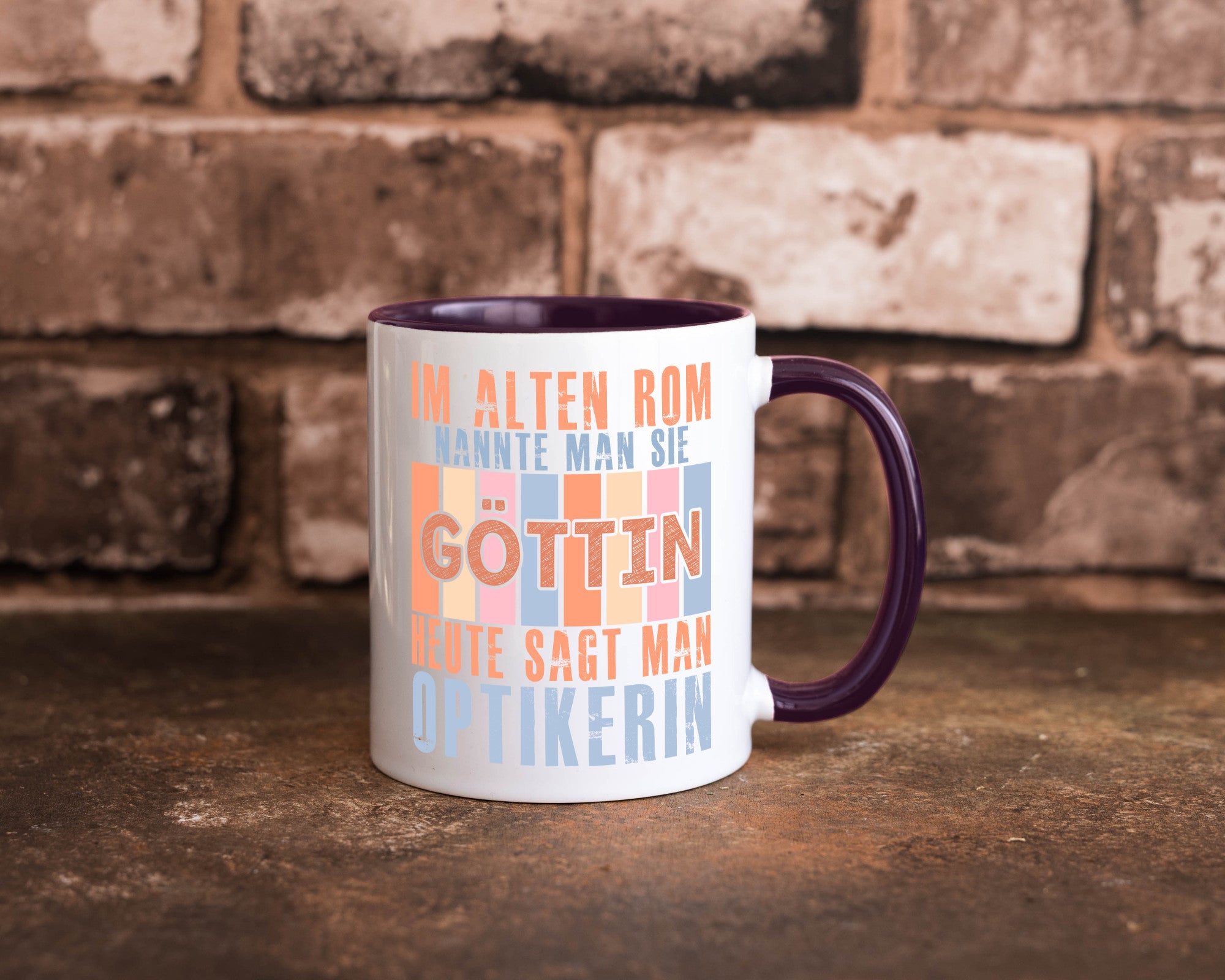 Heute sagt man: Optikerin | Augenoptik lustig Humor Geschenkidee Geschenk Tasse