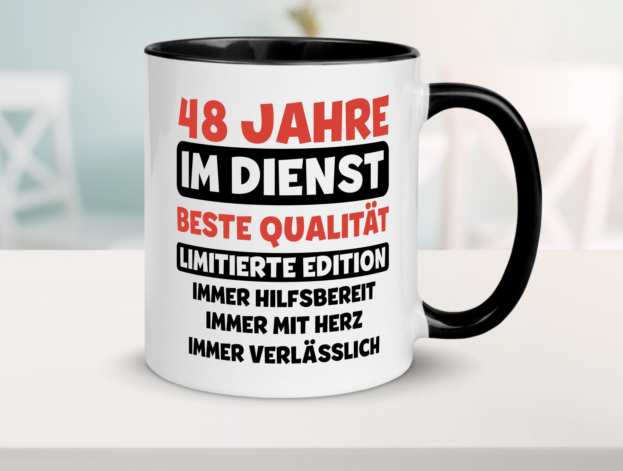 48 Jahre im Dienst | Jubiläum Arbeit v3 Humor Kollegen Büro Geschenkidee Tasse