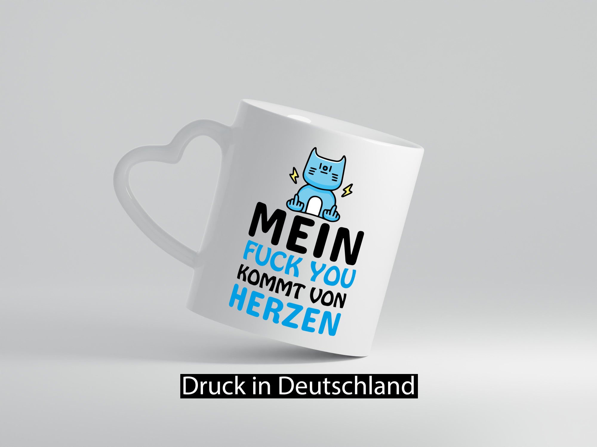 Humorvolle Geschenkidee Tasse – Kommt von Herzen