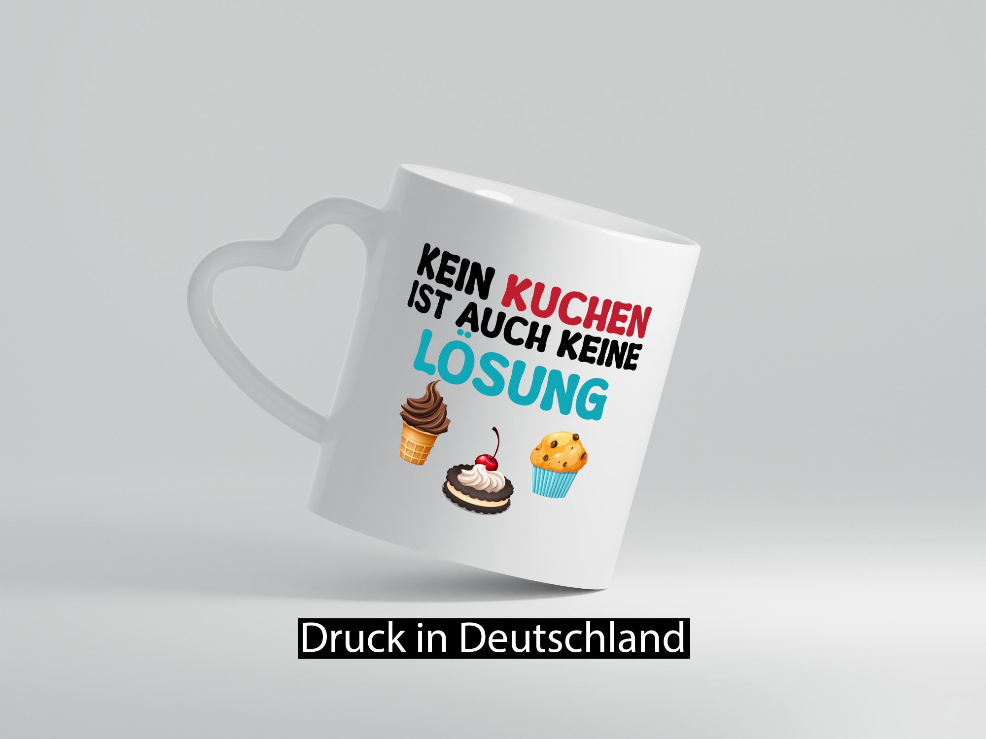 Kein Kuchen ist auch keine Lösung Geschenk Humor Geschenkidee lustiger Spruch