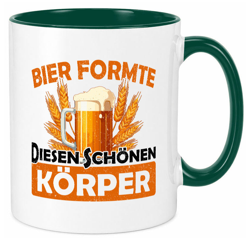 Bier förmte diesen Körper | bierliebhaber v2 Humor Geschenkidee Tasse