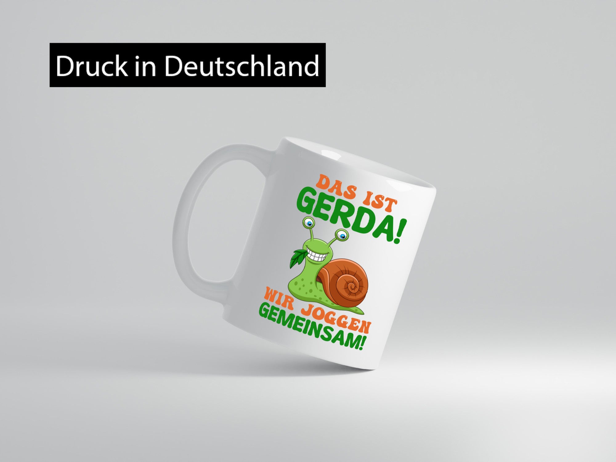 Wir Joggen gemeinsam | Sport Schnecke Humor Geschenkidee Tasse