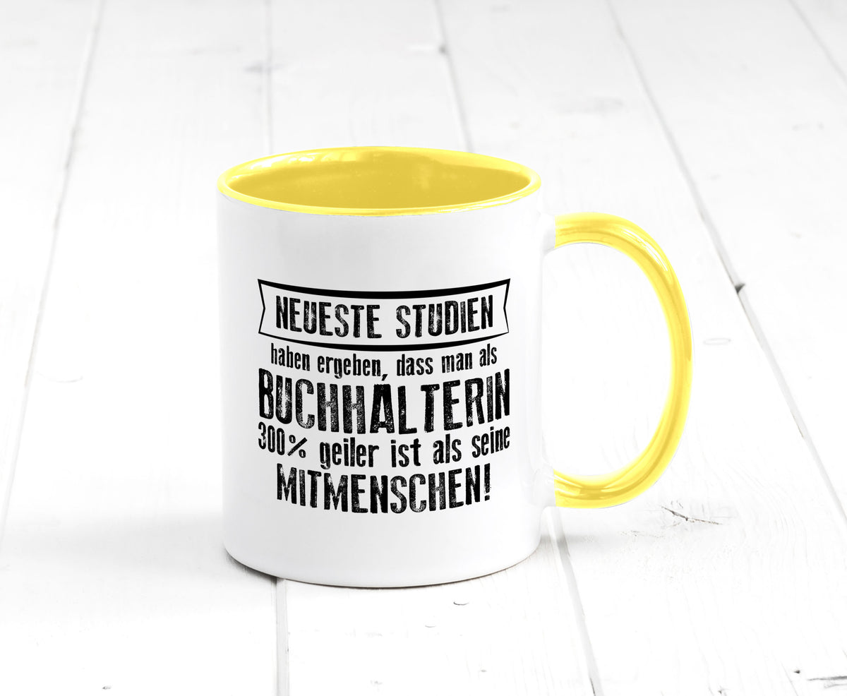 Neuste Studien: Buchhalterin | Buchhaltung Humor Geschenkidee Tasse