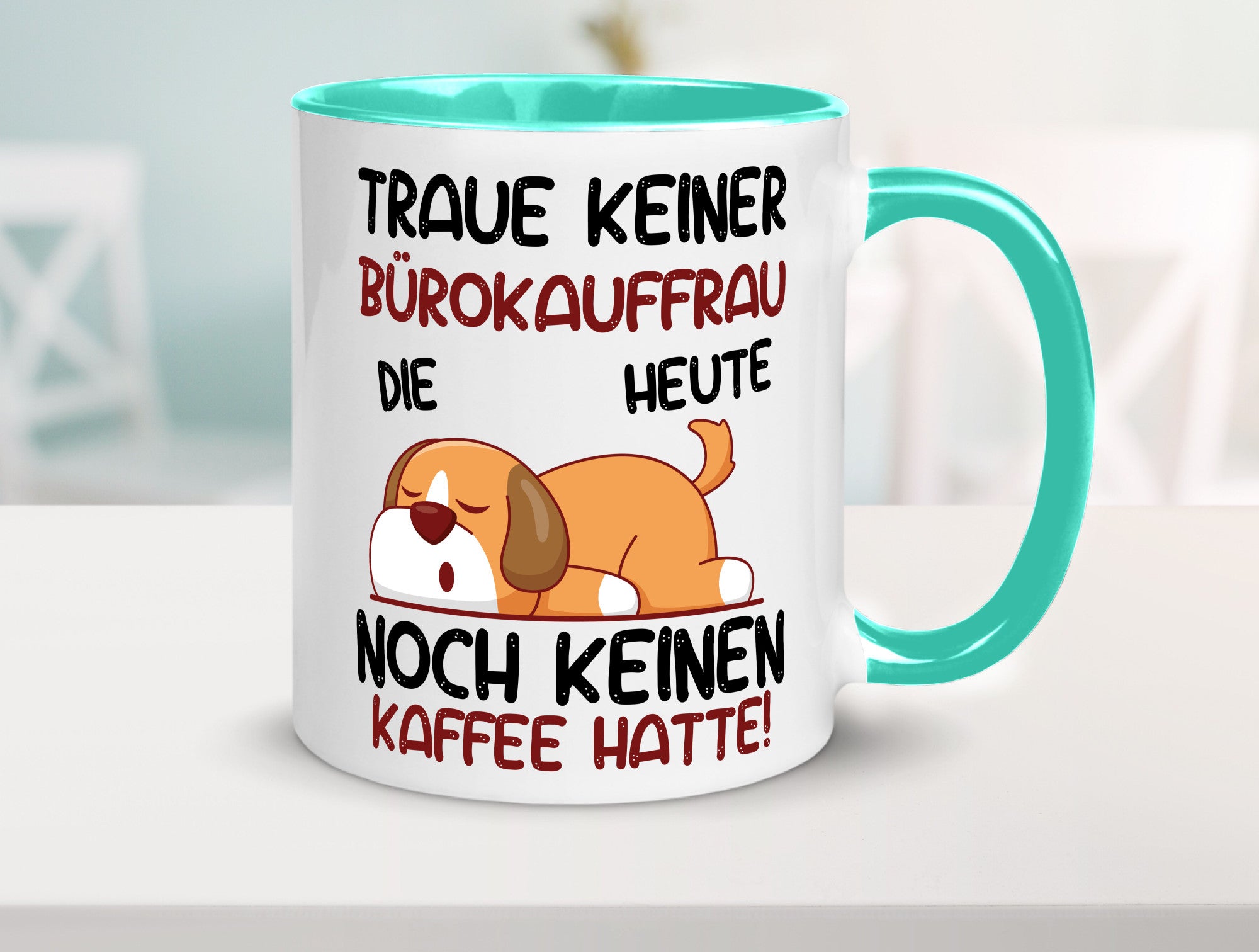 Traue keiner Bürokauffrau | Kauffrau lustig Arbeit Kollegen Büro Geschenk Tasse