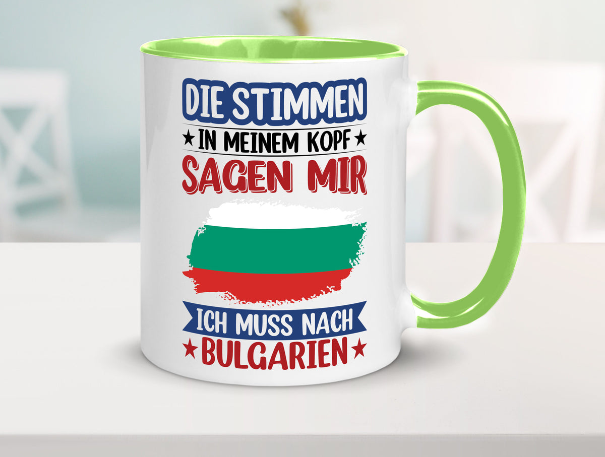 Bulgarien | Urlaub Stimmen in meinem Kopf Traumland Humor Geschenkidee Tasse
