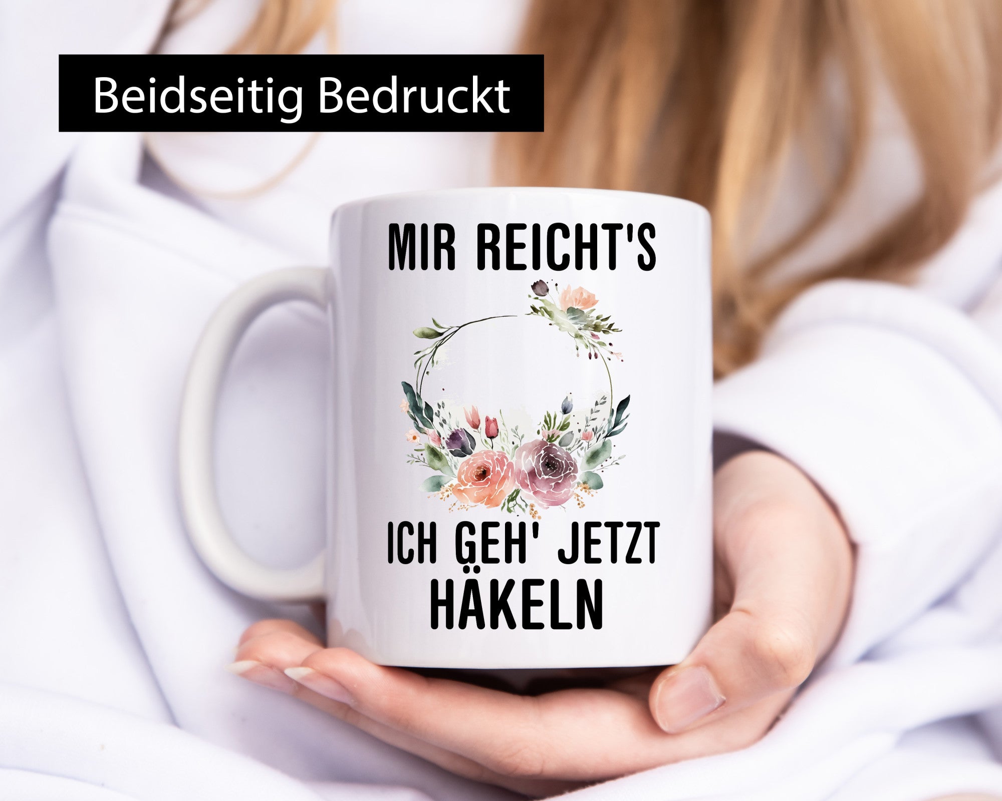 Ich geh` jetzt häkeln | Häkelzubehör Freundin Geschenkidee Humor Tasse