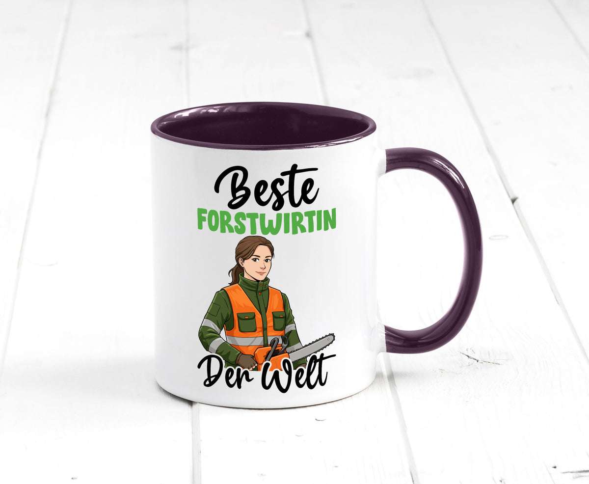 Beste Forstwirtin | Forst Wirtin v2 lustig Humor Geschenkidee Geschenk Tasse