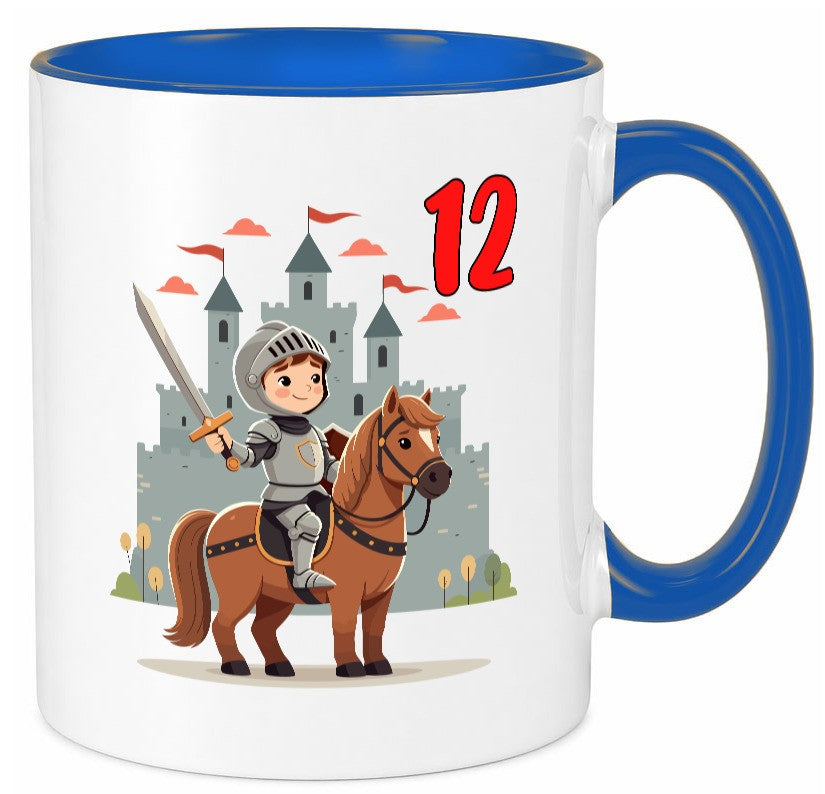 12. Geburtstag | 12 Jahre Ritter Junge Schloss lustiger Spruch Geschenk Tasse
