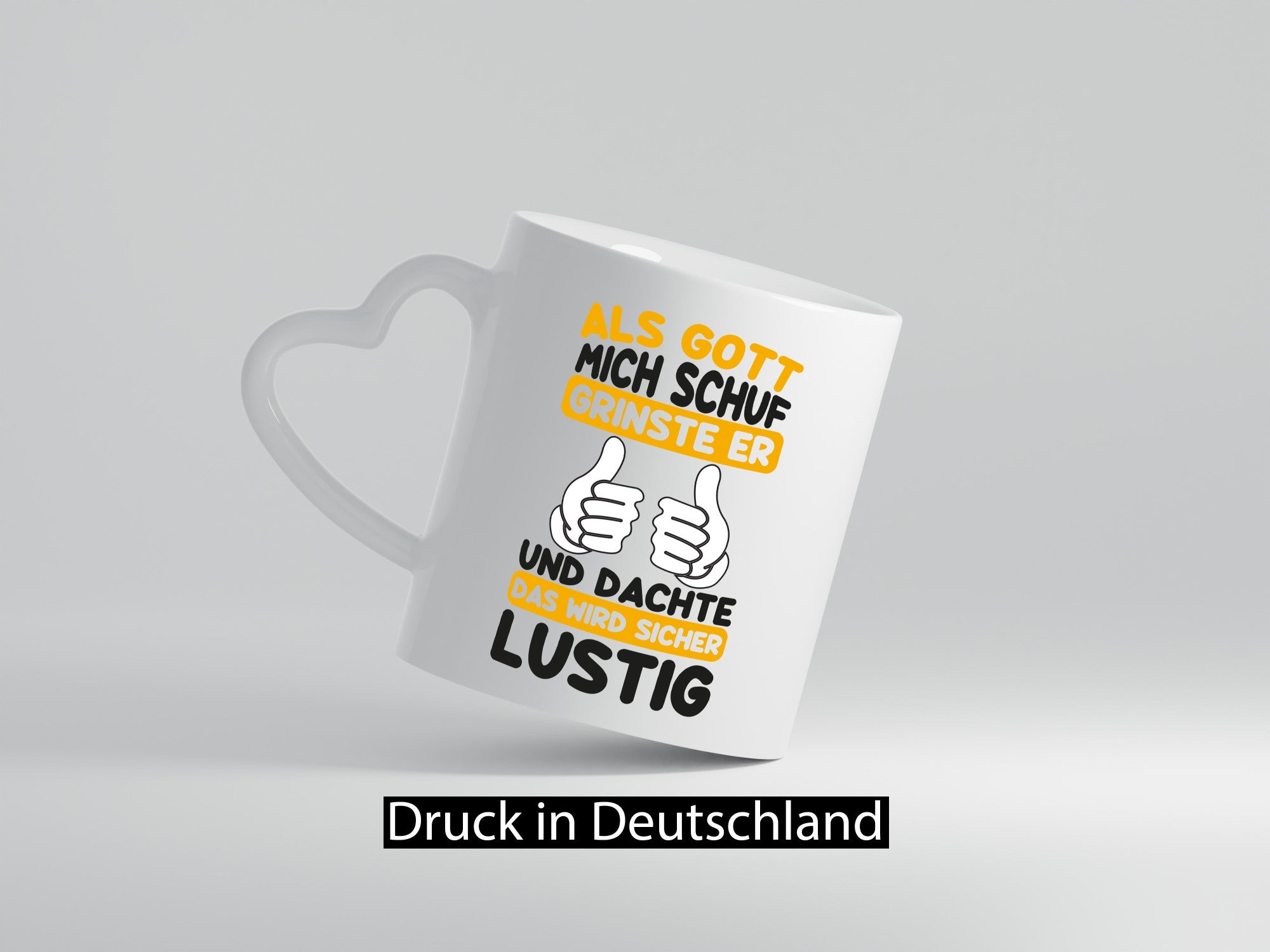 Gott Grinste | Als mich Schuf Das wird Lustig Geschenk Humor Geschenkidee