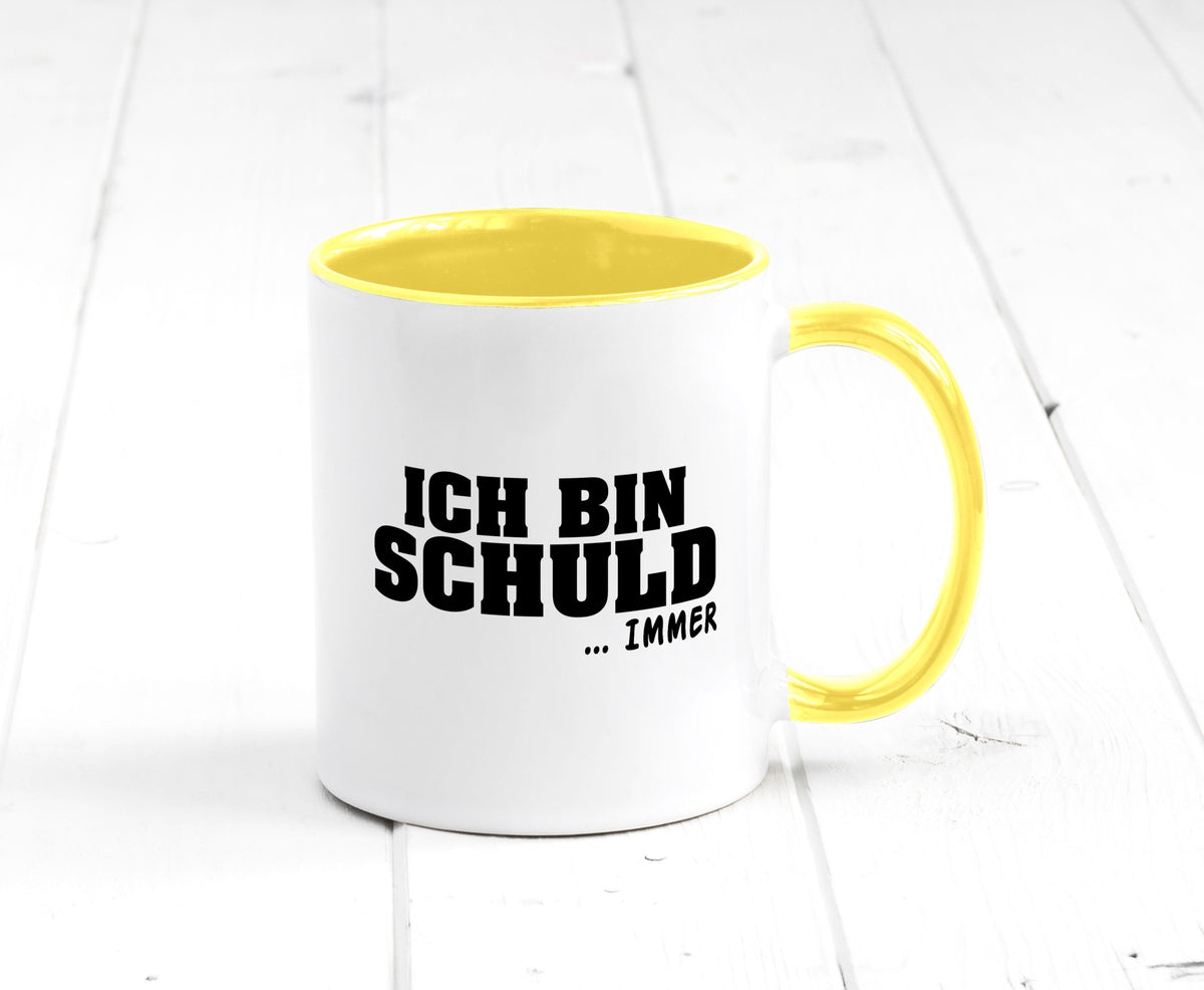 Ich bin Schuld | Schwarze Schaff lustig Humor Geschenkidee Geschenk Tasse