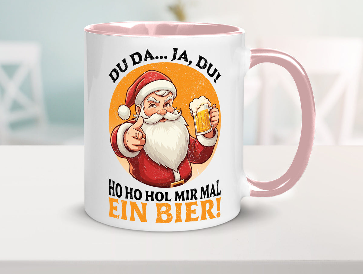 Hol mir mal ein Bier | Ugly Christmas Santa lustig Humor Geschenkidee Geschenk Tasse