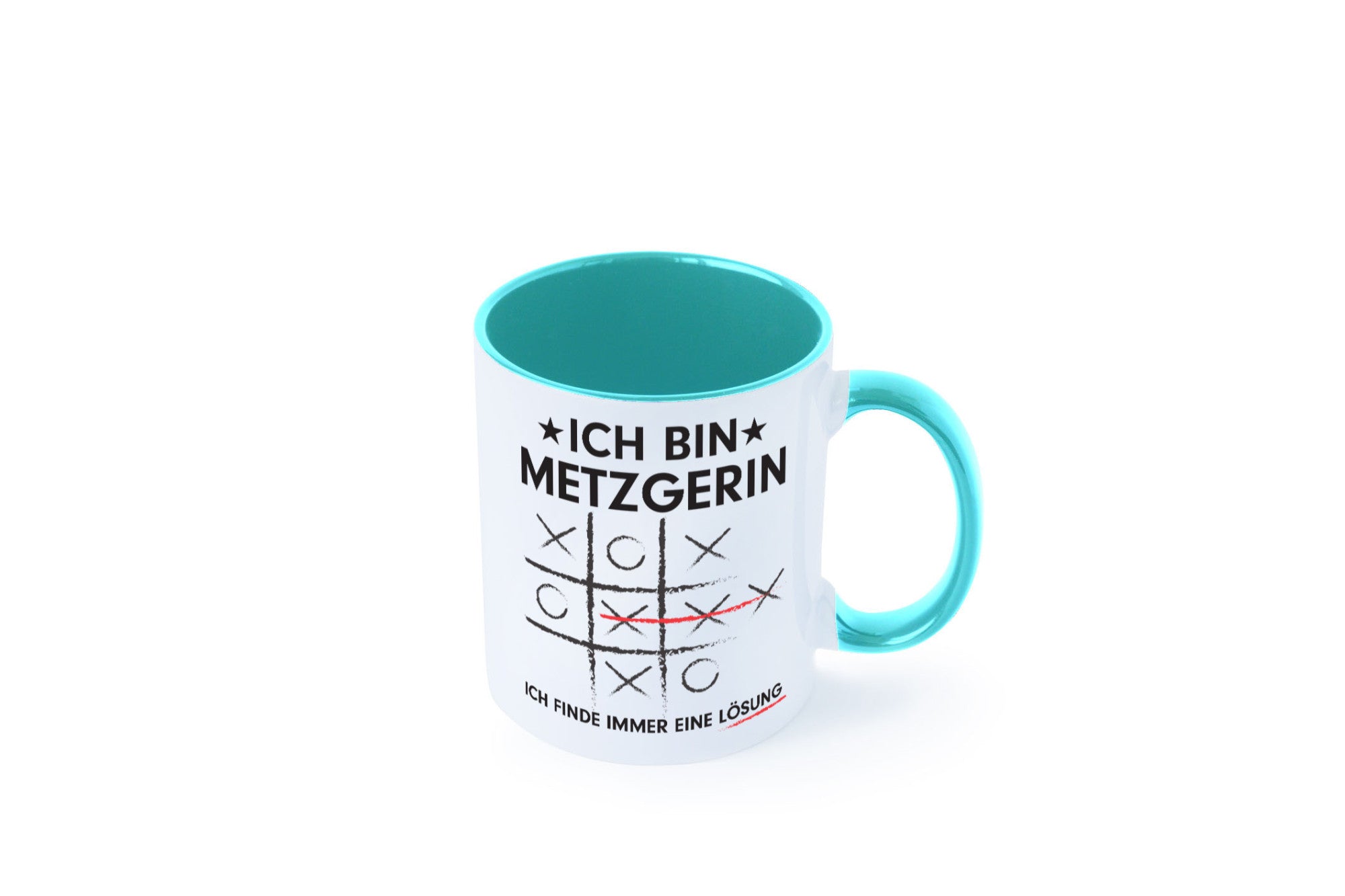 Löse Probleme: Metzgerin | Fleischerin Humor Geschenkidee Tasse