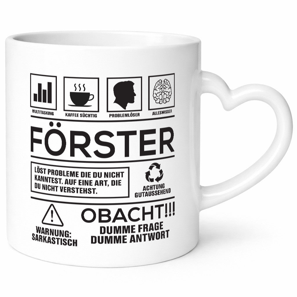 Achtung Probleme Förster | Forst Arbeit lustiger Spruch Geschenk Kollegen Büro
