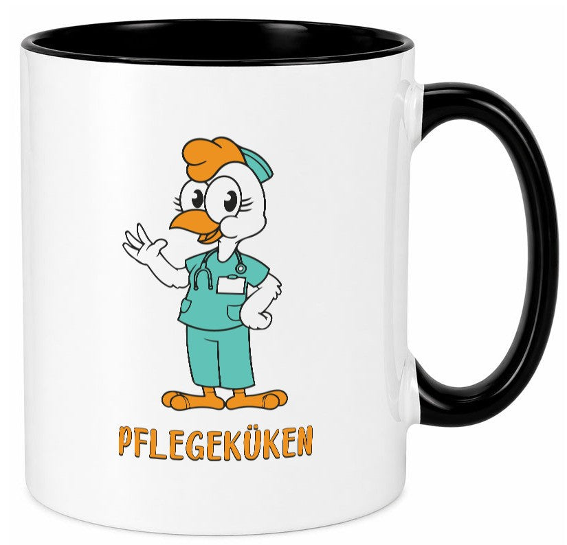 Pflegeküken | Küken Krankenschwester Pfleger Humor Geschenkidee Tasse