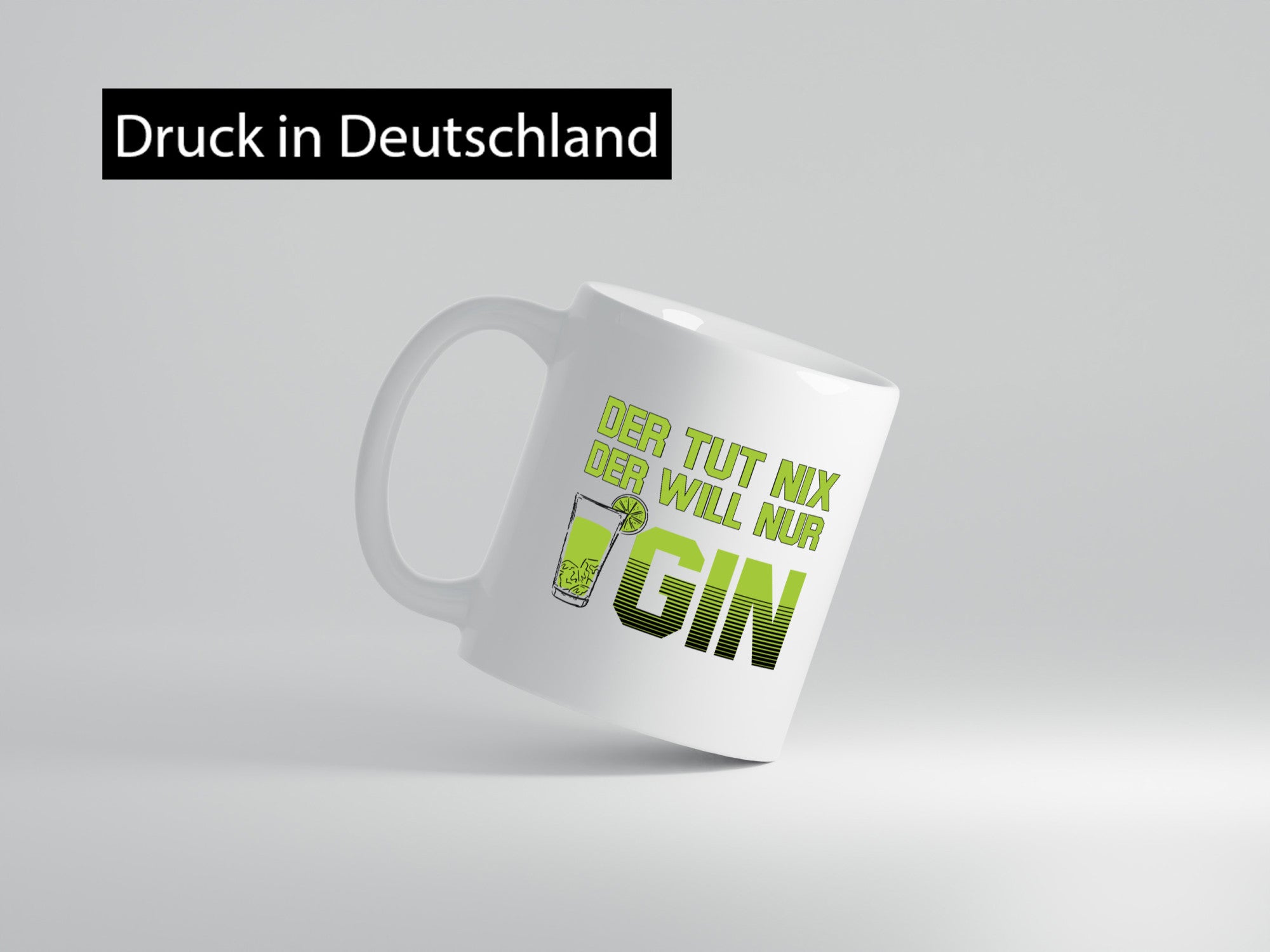 Tut nix, will nur Gin | Glas lustiger Spruch Geschenk Humor Geschenkidee Tasse