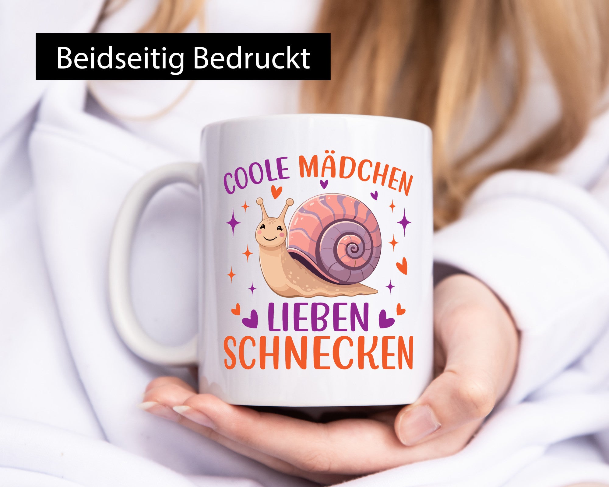 Coole Mädchen lieben Schnecken lustiger Spruch Geschenk Humor Geschenkidee Tasse