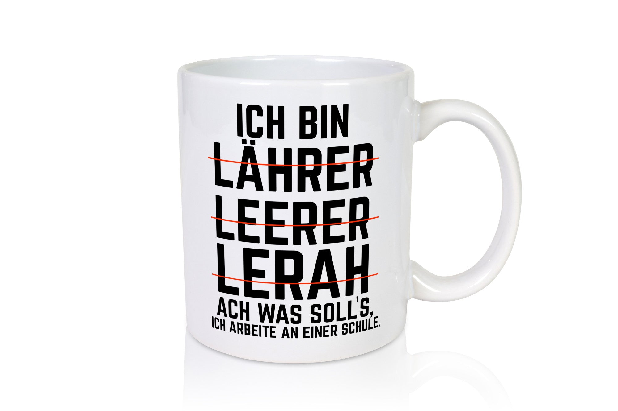 Ich bin Lehrer und arbeite an einer Schule Geschenkidee Arbeit Kollegen Büro