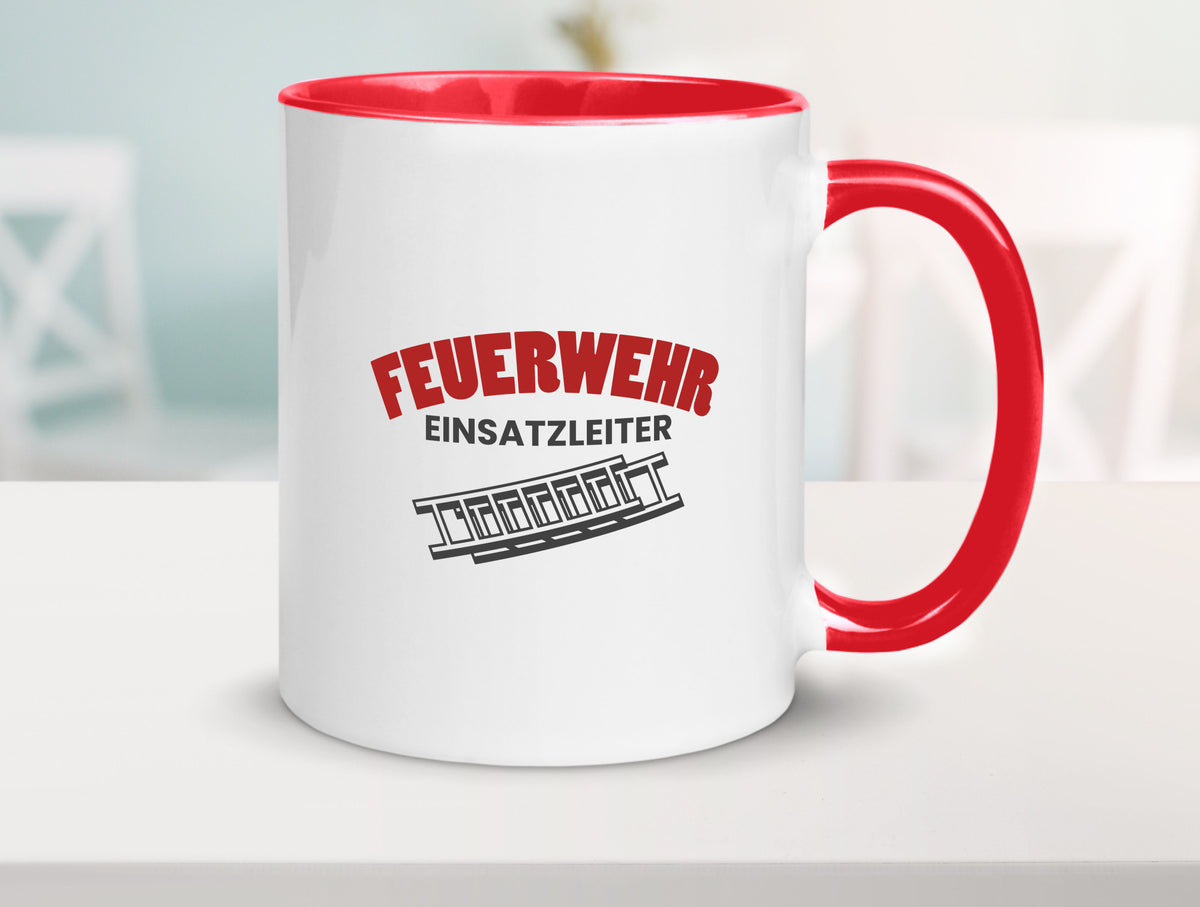 Feuerweher Einsatzleiter | Feuerwehrmann Feuerlöscher Geschenk Humor Tasse