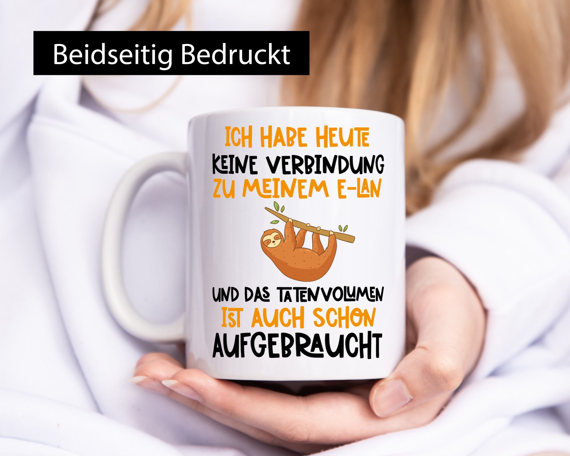 Tatenvolumen aufgebraucht | Spruch Humor Faultier Tierliebhaber Geschenkidee