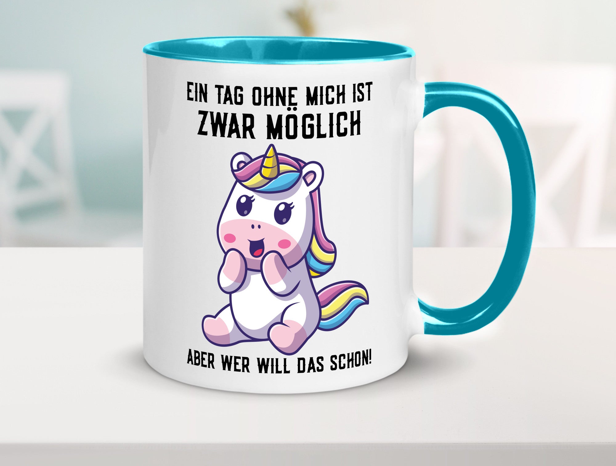 Ein Tag ohne mich ist möglich | süßes Einhorn Comic Geschenk Humor Geschenkidee