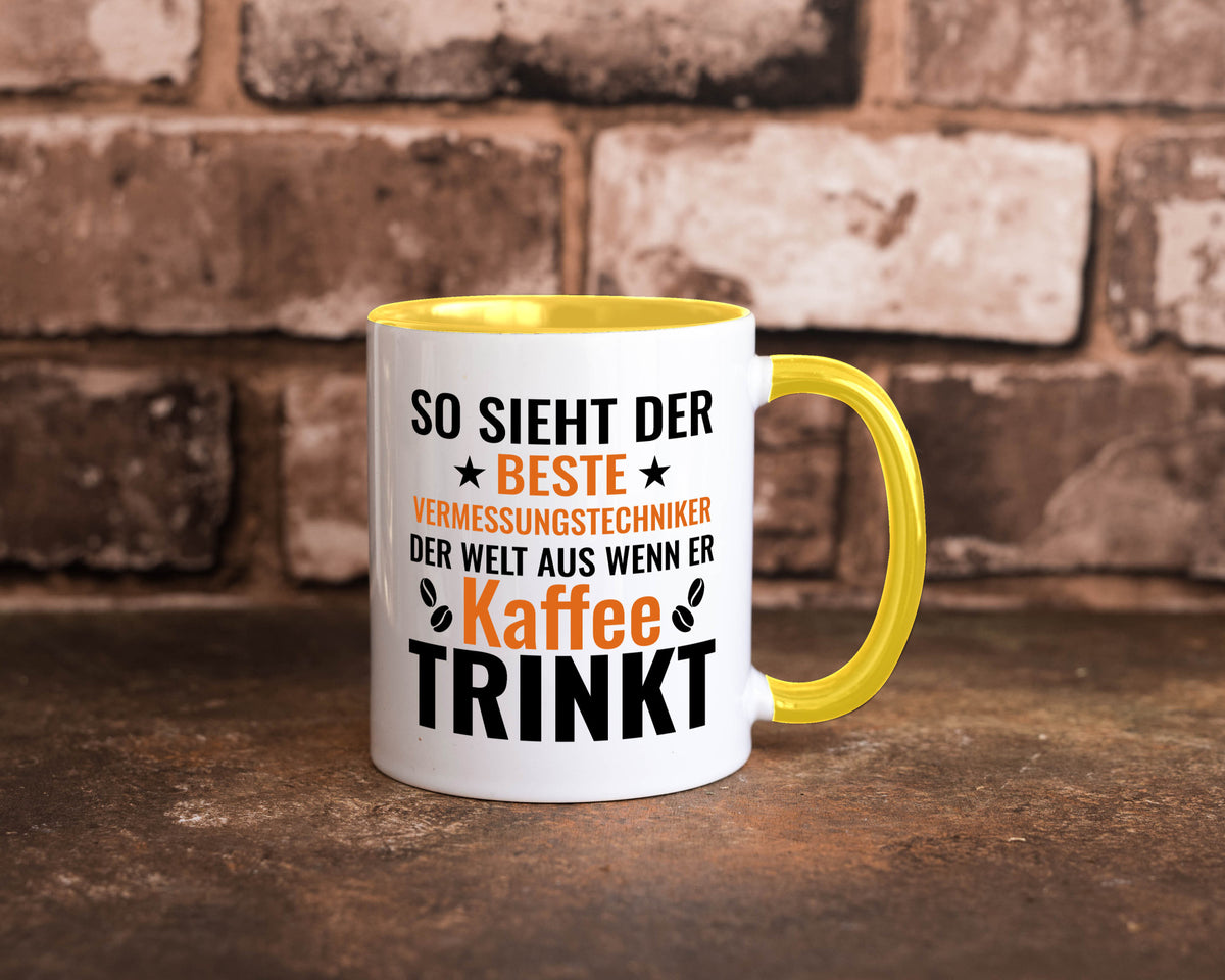 Kaffee trinkt: Vermessungstechniker | Techniker Geschenk Humor Geschenkidee Tasse