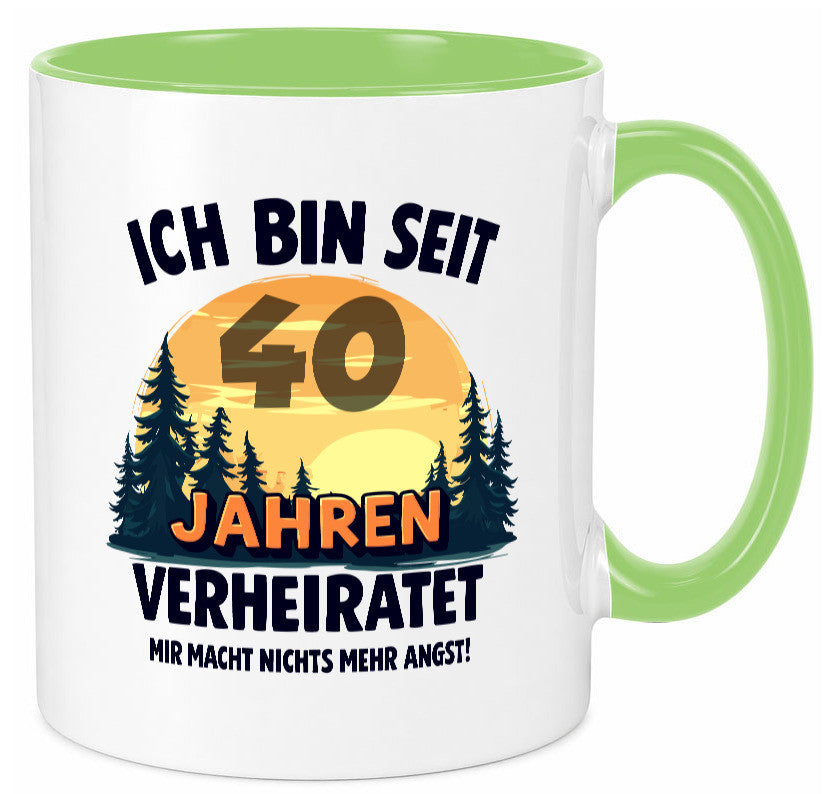 Ich bin Verheiratet | 40. Hochzeitstag Ehepaar v2 Humor Geschenkidee Tasse