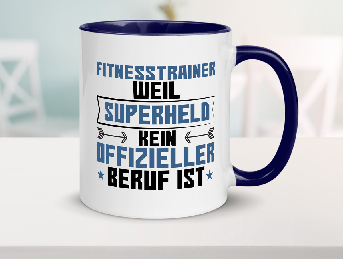 Superheld Fitnesstrainer | Personal Trainer Sport Geschenkidee Humor Tasse
