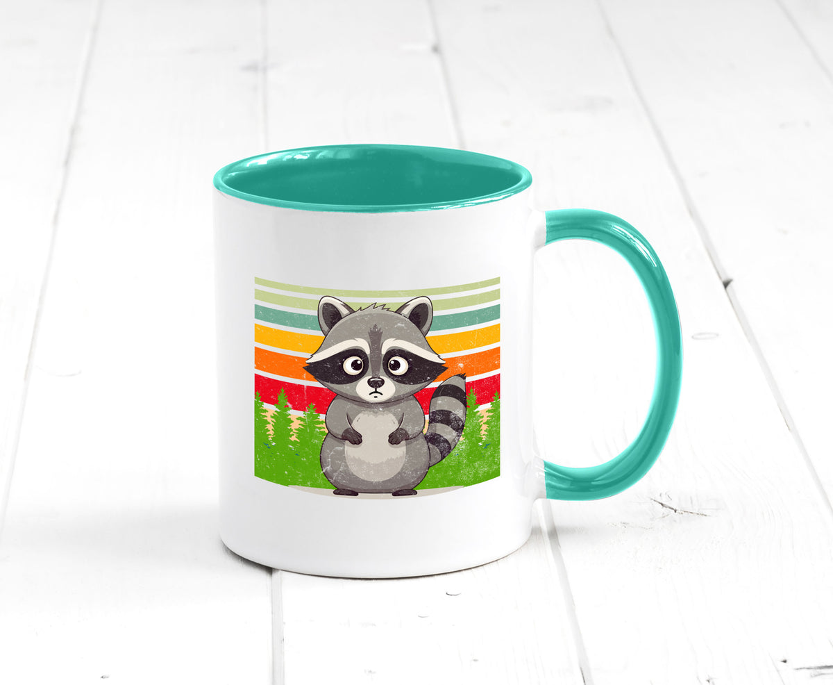 Waschbär | Vintage v2 lustiger Spruch Geschenk Humor Geschenkidee Tasse